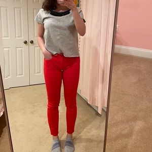 Red pants for women